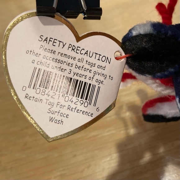 NWT Vintage “Lefty 2000” Beanie Baby. Date of birth 7/4/2000. - Picture 12 of 16